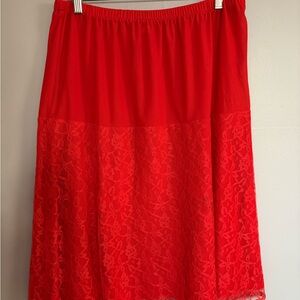 Elegant‎ Red Lace Women's Skirt